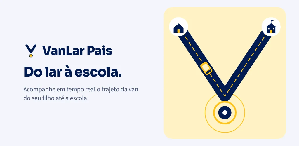 Arte oficial do VanLar Pais, app grátis para os pais, na Play Store: Do lar à escola.